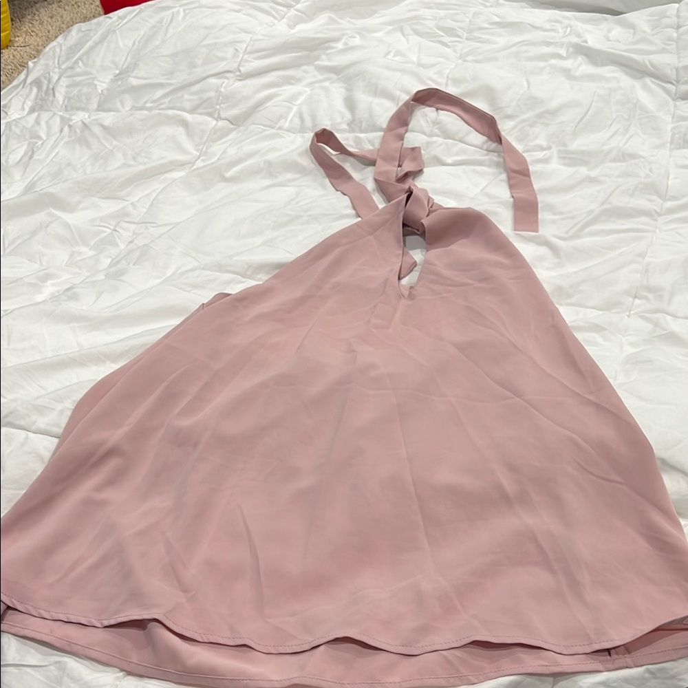 SHEIN Pink Halter Blouse